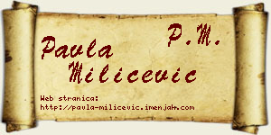 Pavla Milićević vizit kartica